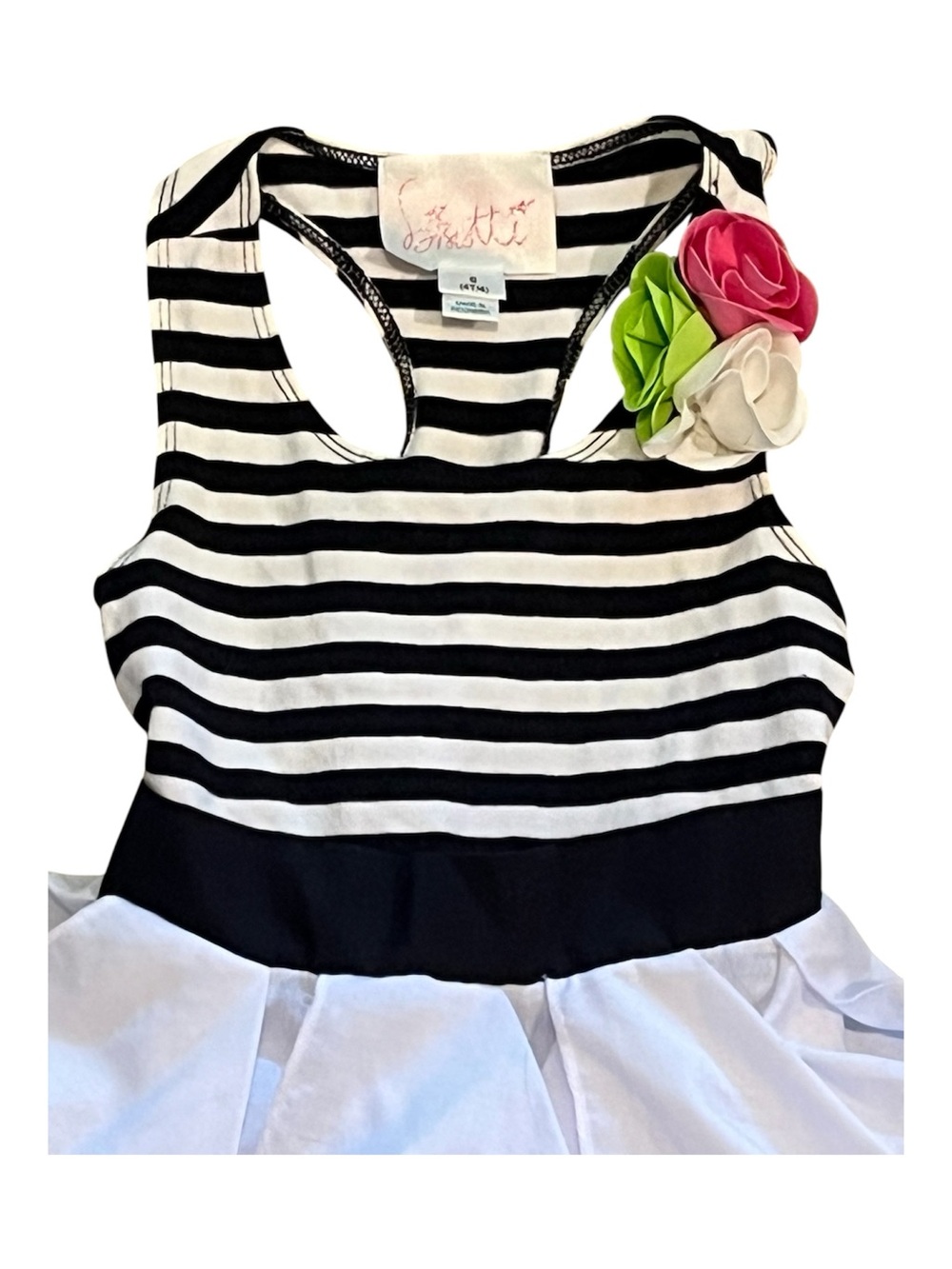 Biscotti • Racerback Stripe Ruffle Dress - 4T - Picture 4 of 6